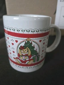 Vintage Weihnachten Hase Kaninchen Urlaub Tasse Becher Haus Küche Sammlerstück - Bild 1 von 2