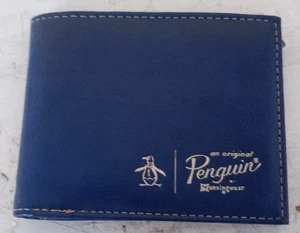 Original Penguin Men's leather bi-fold wallet in Navy Wallet - purses - Picture 1 of 7