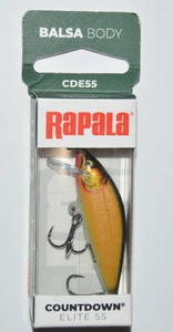 rapala cde55 sinking countdown elite 55 2.25" swims 3'-4' gilded gold shad - Picture 1 of 3