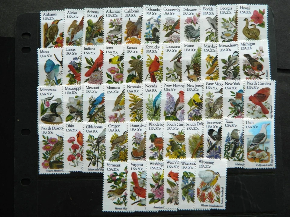 USA 50 State - Year 1982 Birds & Flowers Commemorative Stamps MNH - Image 1 of 1