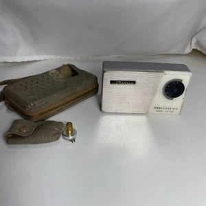 STANTEX TRANSISTOR SIX RADIO FOR PARTS TR-222 ULTRA RARE JAPAN W/CASE - Picture 1 of 22