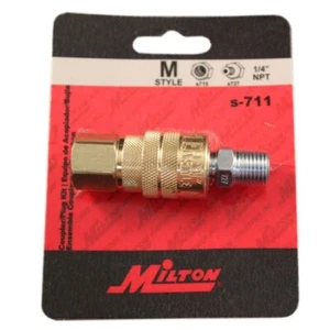Acoplador y enchufe Milton® 1/4" NPT M-STYLE® (paquete único al por menor) - Imagen 1 de 5