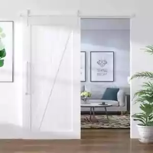 Sliding Door Hardware Kit 183 Steel White A8V5 - Picture 1 of 7