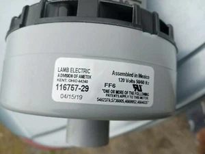 Motor de vacío eléctrico Lamb 116757-29, 120v 2 etapas silencioso por paso - Imagen 1 de 4