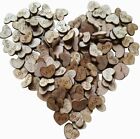 200PCS Rustic Wooden Love Heart Wedding Table Scatter Decoration DIY Craft Patch