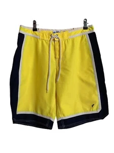 Golden Breed Wmn Sz 12 Board-Shorts Bathers Bottoms Boardies Pocket Logo Yellow - Bild 1 von 8
