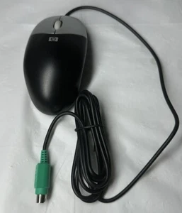 Genuine Black HP Optical Wheel Mouse PS/2 Wired MOAFKOA - NEW - Picture 1 of 5