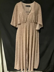 Ladies Gold Sequined Gabrielle Union Dress Size S - Bild 1 von 7