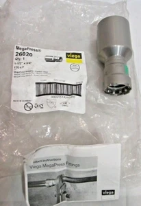 Viega 26020 - MegaPress 1-1/2" x 3/4" FTG x P Reducer Carbon Steel Press Fitting - Picture 1 of 4