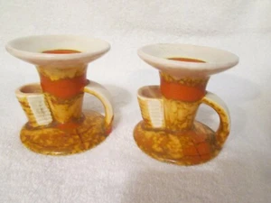 Par de velas de cerámica y portafósforos Carstens DEK Uffrecht Art Deco Bauhaus - Imagen 1 de 7