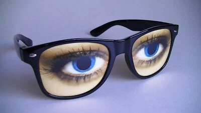 "Azul EE. UU." - Gafas divertidas de novedad únicas con ojos de WeyesEyes.com Foto 1 de 4