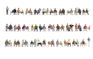 GM3910122 Gaugemaster TT120 TT Gauge Sitting People (60) Mega Economy Figure Set - Picture 1 of 1