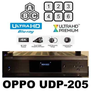 OPPO DIGITAL UDP-205 MULTI CODE REGION FREE 4K ULTRA HD BLU-RAY DVD PLAYER USED - Picture 1 of 5