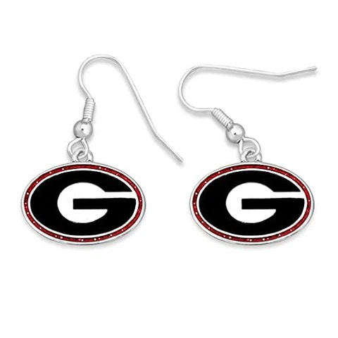 43345 Georgia Glitter Logo Earrings UGA Cover