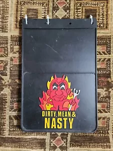 NOS VTG Truck Mud Guards Flaps Plasticolor Truck'N Devil Dirty Mean Nasty 12x18" - Picture 1 of 17