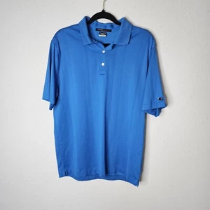 Tiger Woods Collection Dri Fit Blue Mens Polo Size M Medium - Picture 1 of 10