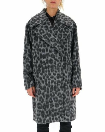 Michael Kors Cappotto bozzolo leopardato jacquard
