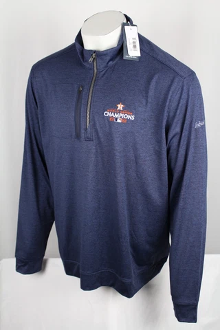 Cutter & Buck Houston Astros 2022 World Series Champions Stealth 1/4 Zip XXL Cover