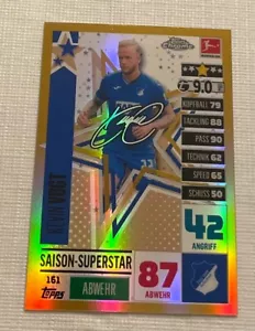 2020 Kevin Vogt Topps Chrome Match Attax Gold Refractor #/50 - Picture 1 of 2