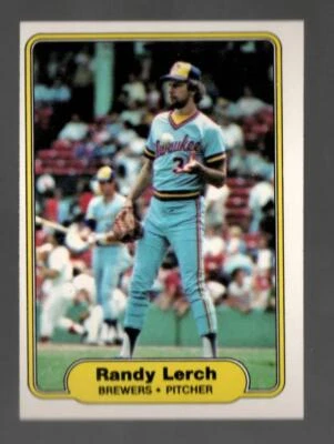 1982 Fleer Randy Lerch Milwaukee Brewers #147 Near Mint or Better - Image 1 of 2