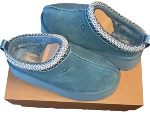 Neu UGG TAZZ PLATEAU SLIPPER Desert Blue DAMEN GR. 7/38 WILDLEDER GEFÜTTERT LAMMFELL - Bild 1 von 7