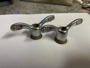 Vintage BSA Chrome Rear Wing Nuts Bicycle B1026 - Picture 1 of 13
