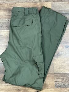 Boy Scouts Pants Mens Small Green Belted Convertible Cargo Switchback Nylon FLAW