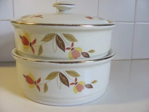 Vintage Hall's Superior Quality Kitchenware Stackset In the Autumn Leaf Pattern - Picture 1 of 6