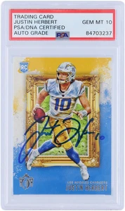 Justin Herbert Los Angeles Chargers Autographed 2020 Panini - Picture 1 of 3