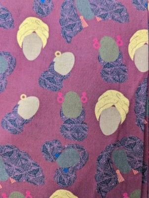 Tela de algodón roja 8 yardas de orgullo cultural afroamericano caras negras NUEVO Foto 1 de 4