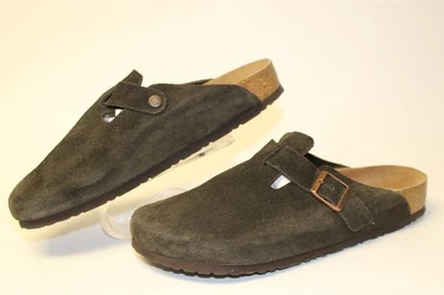 Birkenstock Para Hombres Talla 12 R 45 Gamuza Boston Zuecos Suaves Zapatos Hechos en Alemania Foto 1 de 4