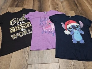 Lot Of 3 Girls Graphic Shirts Girl Power - Picture 1 of 4