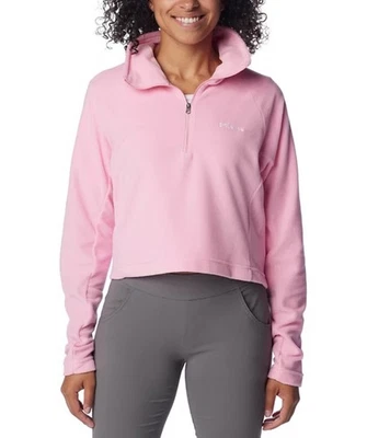 Columbia Mujer Glacial Recortado II 1/2 Cremallera Top Rosa Mediano ¡NUEVO! Foto 1 de 3