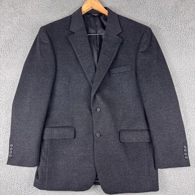 Jos A Bank Blazer Sport Coat Mens 42R Charcoal Gray 100% Wool Two Button Lined - Image 1 of 4