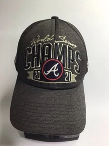 Braves 2021 World Series Champs New Era 9Forty Snapback Mütze MLB gebraucht grau - Bild 1 von 9