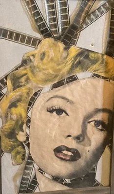 FABULOSA obra de arte original desconocida Marilyn Monroe y las Cataratas del Niágara Foto 1 de 4