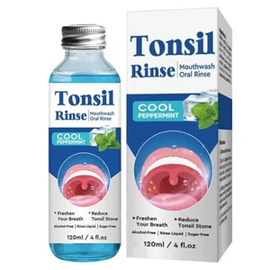 Natural Tonsil Stone Remover Rinse Mouthwash & Bad Breath Treatment 120ml - Picture 1 of 12