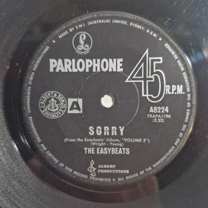 The Easybeats "Sorry" 1966 Oz Garage 7" 45rpm Parlophone - Picture 1 of 2