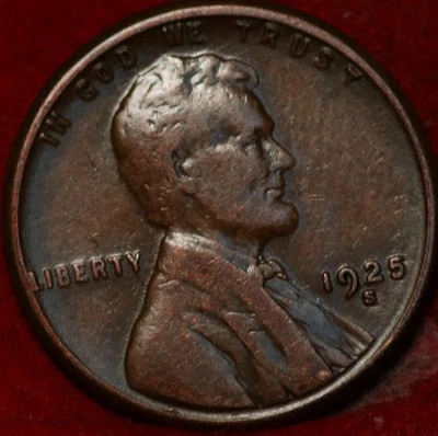1925-S San Francisco Mint Copper Lincoln Wheat Cent - Image 1 of 2