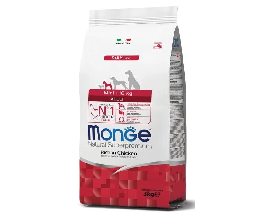 Monge Natural Superpremium Mini Adult Pollo e Riso 7,5 Kg Crocchette per cani - Immagine 1 di 1