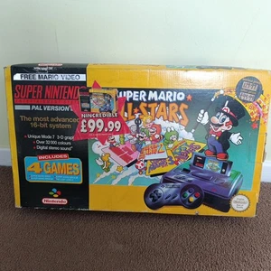 SNES Console Control Deck Super Mario All Stars Super Nintendo Boxed CIB - Picture 1 of 18