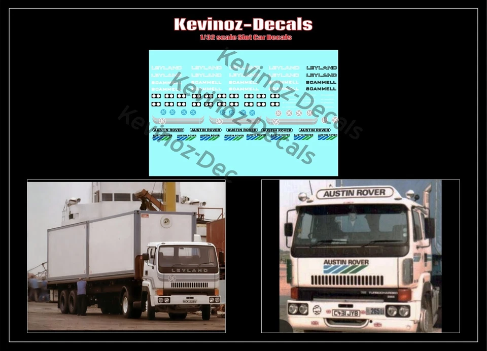 1/32 scale Decals for Scalextric Racing Trucks - Misc Cab logos - image 1 of 1