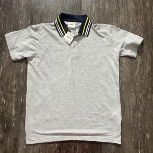 Hawks Bay Herren Grau Kurzarm Poloshirt Größe S Gestreift Kragen Freizeit Neu mit Etikett - Bild 1 von 4