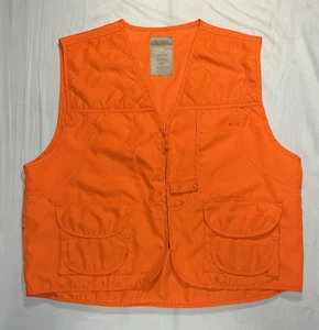 Master Sportsman Weste Herren XL Blaze Orange Jagd Reißverschluss vorne gesteppt Wildtasche - Bild 1 von 10