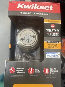 KWIKSET SMARTKEY 985 Double Cylinder Deadbolt Satin Nickel KEYED BOTH SIDES - Picture 1 of 9