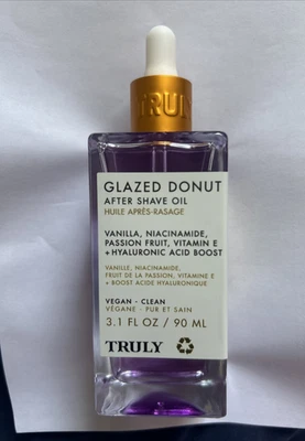 Aceite para después del afeitado Truly Glazed Donut, hidratante, no graso 3,1 oz Foto 1 de 4
