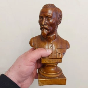 Vintage Old Rare Felix Dzerzhinsky USSR Soviet NKVD KGB Glazed Plaster Bust 23cm - Picture 1 of 19
