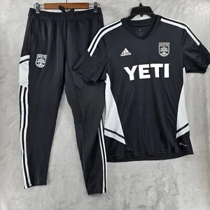 Austin FC Adidas Performance Track Suit Mens Medium Black Aeroready - Picture 1 of 7