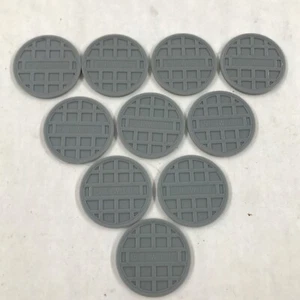 Teenage Mutant Ninja Turtle Sewer Lid Launcher Replacement Sewer Lids, Lot Of 10 - Picture 1 of 7