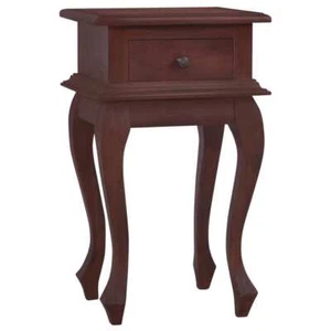 vidaXL Bedside Table Classical Brown 35x30x60 cm Solid Mahogany Wood BMG - Picture 1 of 8